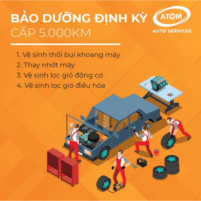 Những hạng mục cần bảo dưỡng ô tô tại mốc 5000km