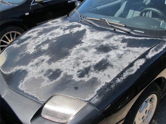 Thường xuyên đỗ xe quá lâu dưới trời nắng lớp sơn xe sẽ bị oxi hóa dưới tác động của ánh năng mặt trời