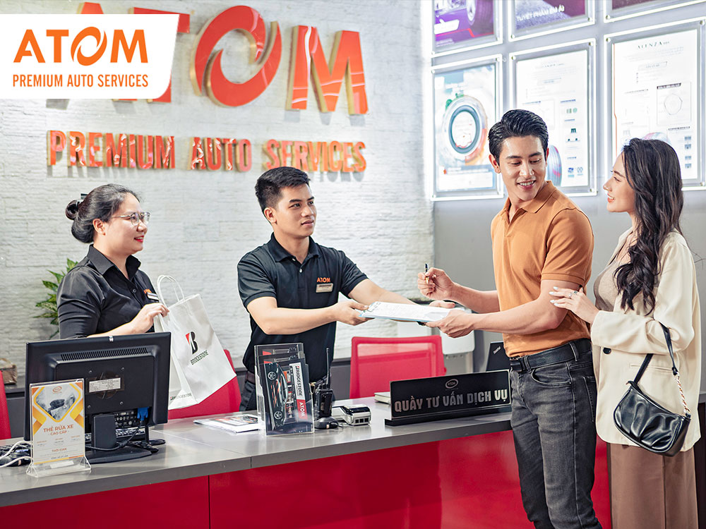 ATOM Premium Auto Services đơn vị tự hào hội tụ đầy đủ những tiêu chí của một trung tâm thay thế lốp uy tín, chất lượng  