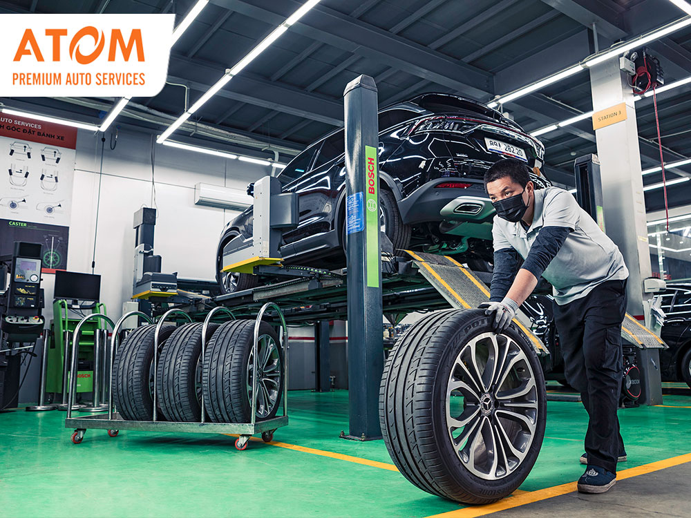 Ưu đãi rất lớn khi khách hàng thay thế lốp tại ATOM Premium Auto Services