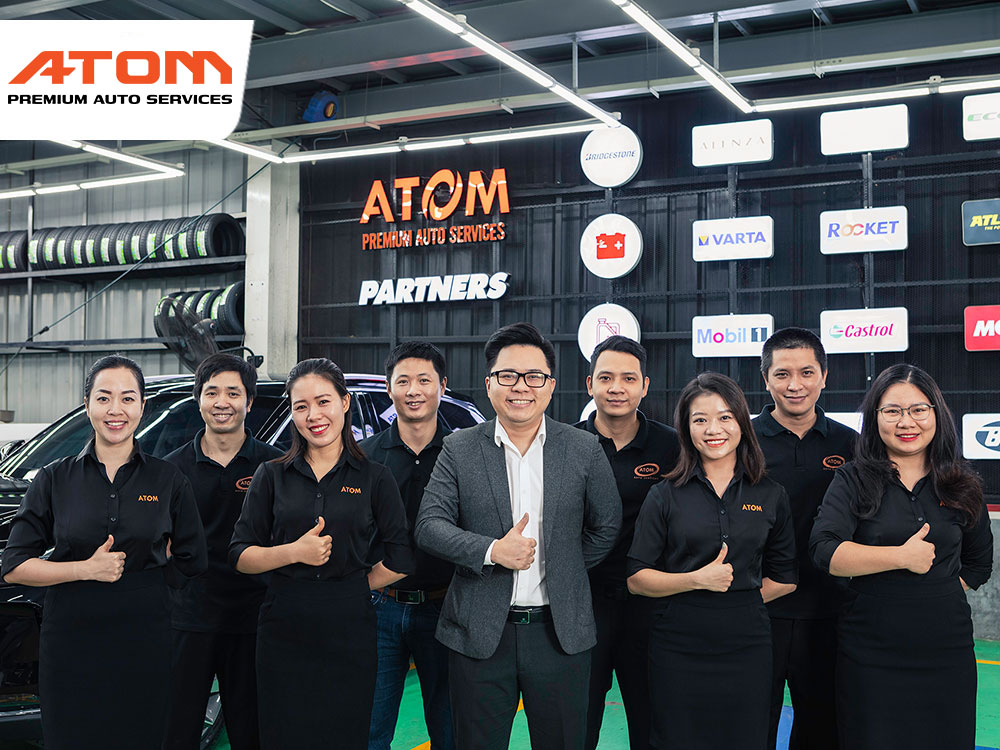 ATOM Premium Auto Services một trong những địa chỉ thay thế lốp uy tín tại Hà Nội