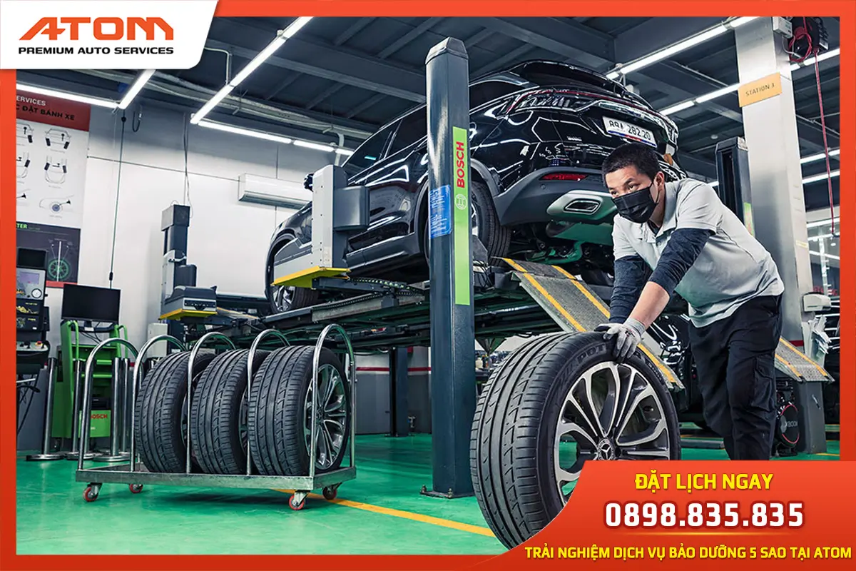 Atom Premium Auto Services cam kết cung cấp vật tư, phụ tùng thay thế chính hãng, bảo hành rõ ràng (Ảnh: Nguồn ATOM)